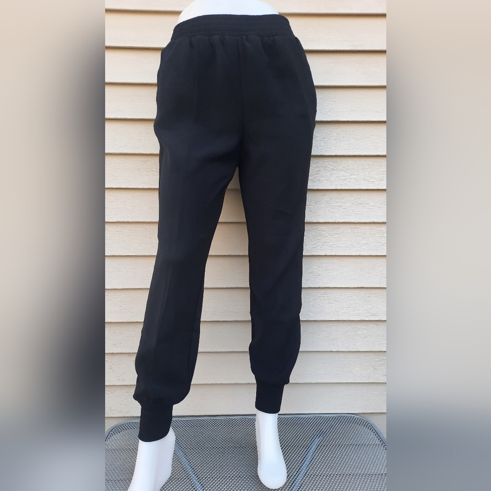 Adeam Women's Pleated Tapered Ankle Pull On Casual Pants  Size L